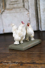 Load image into Gallery viewer, Roosters and hens on a platter
