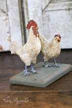 Load image into Gallery viewer, Roosters and hens on a platter

