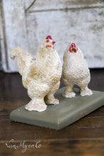 Load image into Gallery viewer, Roosters and hens on a platter
