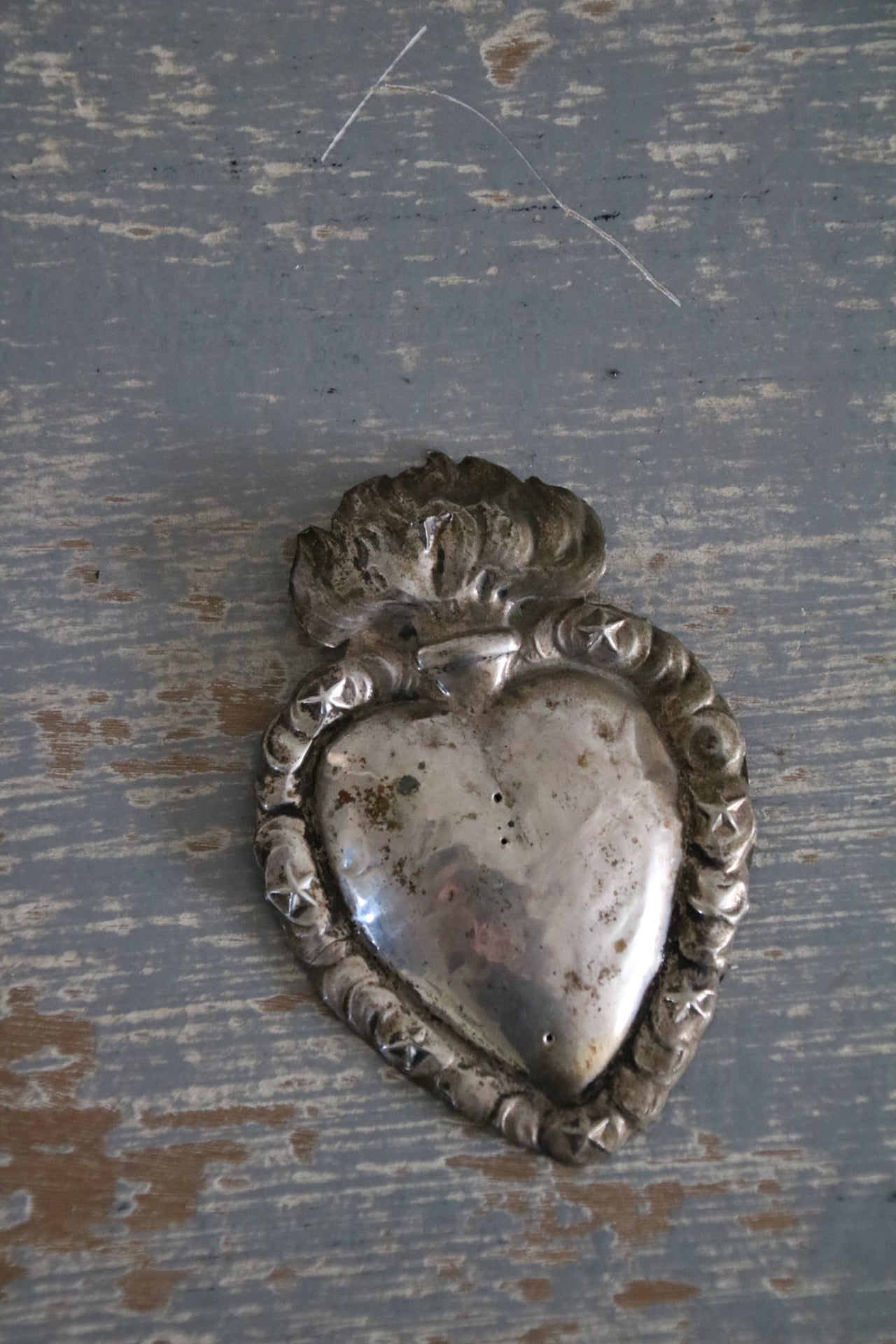 Zilveren ex voto hart 3