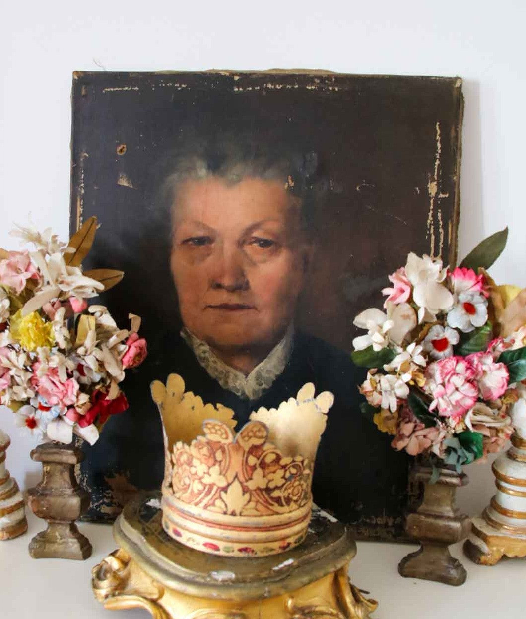 Dame in olieverf