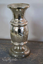 Load image into Gallery viewer, Silver glass vase with decoration in white (5)
