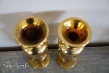 Load image into Gallery viewer, Antique gold glass vases
