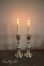 Load image into Gallery viewer, Set of silver glass candlesticks (7)
