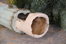 Load image into Gallery viewer, Santa Claus candy container with tinsel
