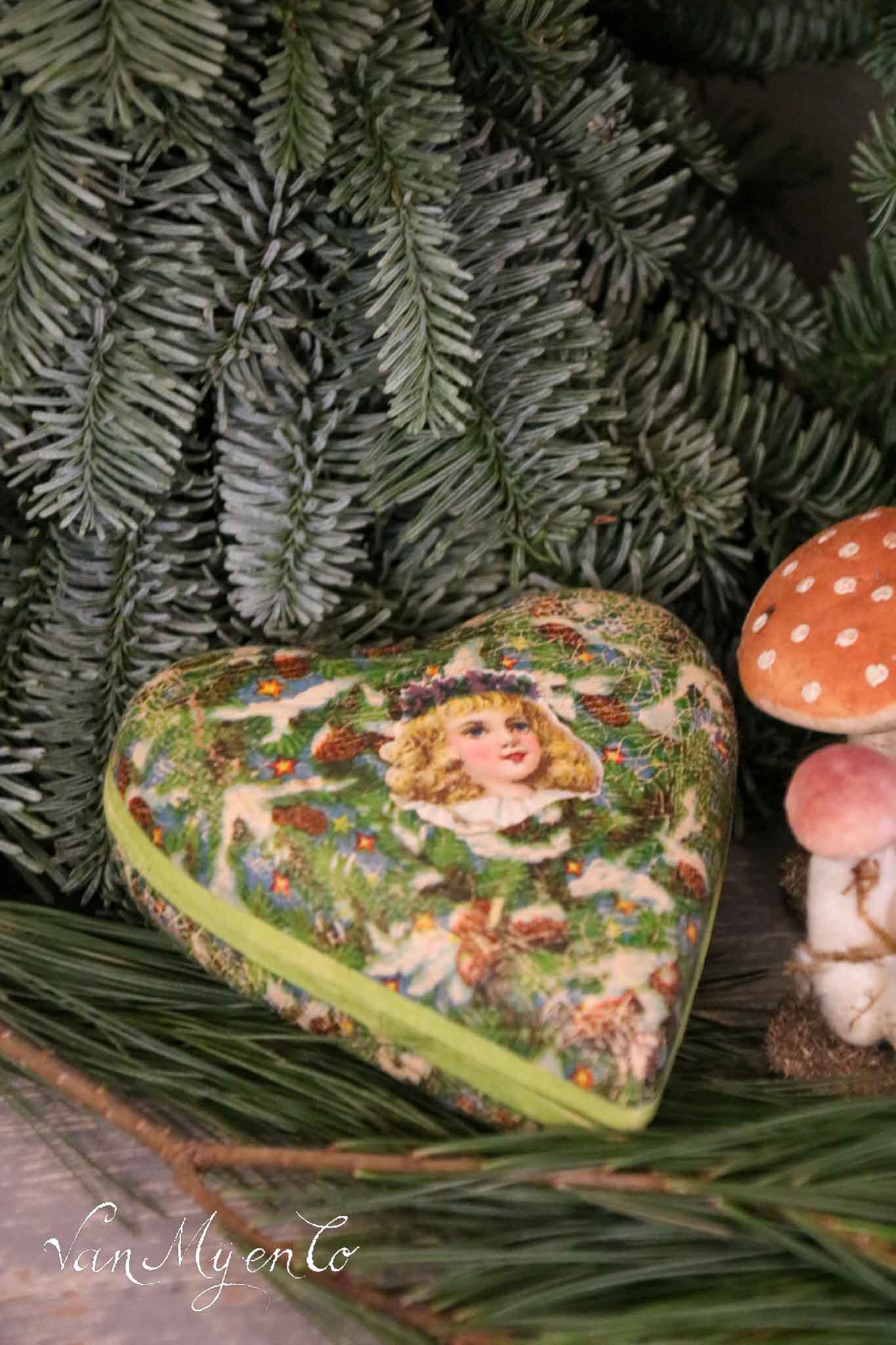 Candycontainer kerst hart