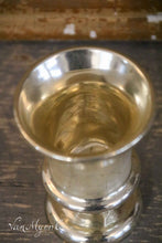 Load image into Gallery viewer, Small silver glass goblet with painted swan
