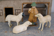 Load image into Gallery viewer, Shepherd with paper mache sheep

