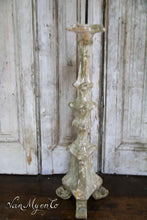 Load image into Gallery viewer, Antique white wooden candle holder
