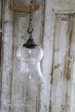 Load image into Gallery viewer, Antique bell jar with copper top for over a candle/lamp

