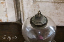 Load image into Gallery viewer, Antique bell jar with copper top for over a candle/lamp
