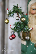 Load image into Gallery viewer, Antique Santa Claus candy container with small Christmas tree
