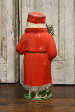 Lade das Bild in den Galerie-Viewer, Antike Weihnachtsmann-Bonbondose mit Mica-/Glitzerkanten
