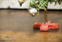 Load image into Gallery viewer, Christmas tree with paper needles and glass baubles
