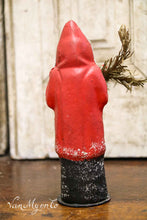 Load image into Gallery viewer, Santa Claus candy container with sprig and toadstools
