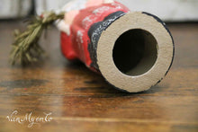 Load image into Gallery viewer, Santa Claus candy container with sprig and toadstools
